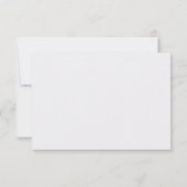 Formal Modern Classic Elevated Pearl Sm Wedding RSVP Karte (Rückseite)