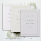 Formal Modern Classic Elevated Sage Ecru Wedding Save The Date