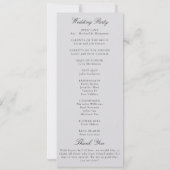 Formal Modern Classic Gold Ivory Wedding Program (Rückseite)