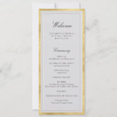 Formal Modern Classic Gold Ivory Wedding Program (Vorderseite)