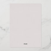 Formal Modern Classic Orchids Tux Wedding Silver Folieneinladung (Rückseite)