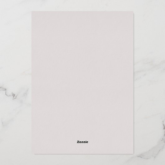 Formal Modern Classic Orchids Tux Wedding Silver Folieneinladung (Rückseite)