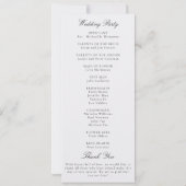 Formal Modern Classic Pearl Gold Wedding Program (Rückseite)