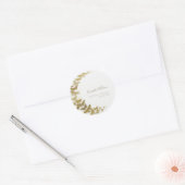 Formal Modern Classy Boho Gold Butterfly Wedding Runder Aufkleber (Umschlag)