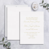 Formal moderne Kalligrafie Real Foil Wedding Folieneinladung