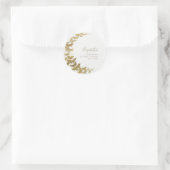 Formal Moderne Tradition Boho Gold Butterfly Brida Runder Aufkleber (Tasche)