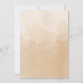 Formal Mongram Gold and Beige Watercolor Wedding Einladung (Rückseite)