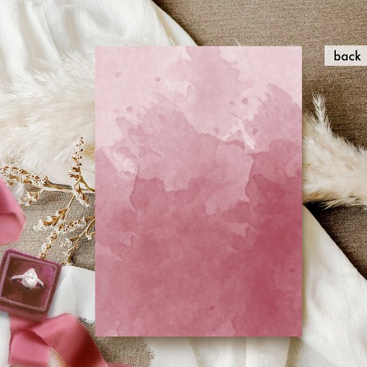 Formal Monogram Burgundy Watercolor Wedding Einladung