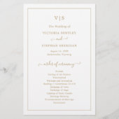 Formal Monogram Gold Elegant Wedding Program (Vorderseite)