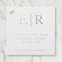 Formal Monogram Gold Simple Elegante Wedding Geschenkanhänger