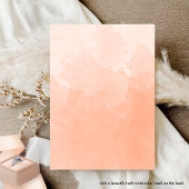 Formal Monogram Peach Watercolor Wedding Einladung