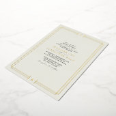 Formal Monogram UAWG QR Code Wedding Gold Folieneinladung (Gedreht)