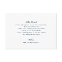 Formal Navy Blue Calligraphy Elegante Wedding