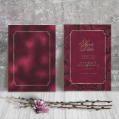 Formal Paisley Wedding Burgundy ID767 Save The Date