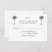 Formal Palm Tree Tropical Island Wedding RSVP (Vorne/Hinten)