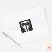 Formal Party tuxedo Eleganz Quadratischer Aufkleber (Umschlag)
