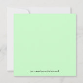 Formal Pastel Green Save the Date Card (Rückseite)