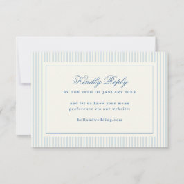 Formal Preppy Blue Stripes UAWG Online-Website RSVP Karte