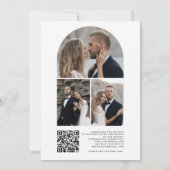 Formal QR Code Minimalistisch Elegant Moderne Hoch Einladung (Rückseite)