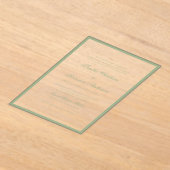 Formal Real Sage Green Border & Script Wedding Acryleinladungen (Ablage )