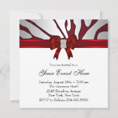 Formal Red Zebra Einladung (Rückseite)