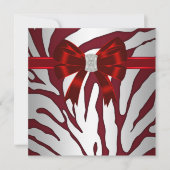 Formal Red Zebra Einladung (Vorderseite)