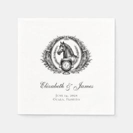 Formal Reitpferd Monogram Wappen Wedding Serviette