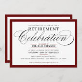 FORMAL RETIREMENT PARTY EINLADUNG (Vorne/Hinten)