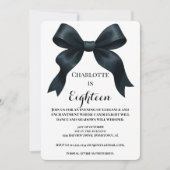 Formal Ribbon Birthday Invite - Gold Star Einladung (Vorderseite)