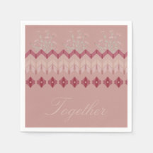 Formal rosa Burgund und Blüten