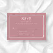Formal rosa Hochzeitkarte RSVP Karte