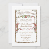 Formal Rote Rose Floral Trellis Wedding