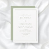 Formal Sage Green Wedding Einladung