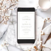 Formal Sage Green Wedding Einladung