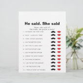 Formal sagte er, sie sagte Brautparty Game (Stehend Vorderseite)