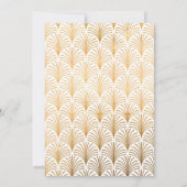 Formal Schwarze Krawatte Gold Art Deco Save the Da Date (Rückseite)