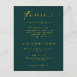 Formal Schwarze Krawatte Gold Deco Details einfüge Begleitkarte