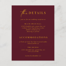 Formal Schwarze Krawatte Gold Deco Details einfüge Begleitkarte