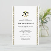 Formal schwul Hochzeit chic keltisch Klasse Person Einladung (Stehend Vorderseite)