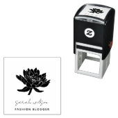 Formal Script Botanical Lotus Floral Permastempel (Beispiel)