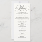 Formal Script Calligraphy Wedding Program (Vorderseite)