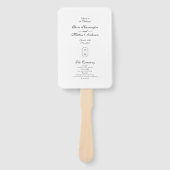 Formal Script Geometric Monogram Wedding Program Fächer (Vorderseite)