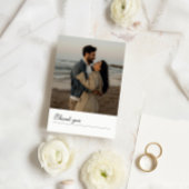 Formal Script Message Foto Wedding Dankeschön Card Dankeskarte