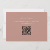 Formal Scrolling Blätter Dusty Rose Wedding Einladung (Rückseite)