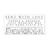 Formal Scrolling-Blätter - Hochzeitadresse Permastempel (Design)