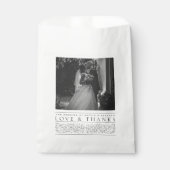 Formal Scrolling-Blätter Schwarz-weiße Hochzeitsst Geschenktütchen (Vorderseite)