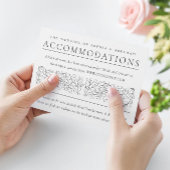 Formal Scrolling Blätter Schwarz-weiße Unterkünfte Begleitkarte