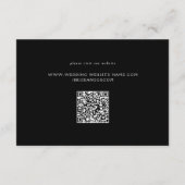 Formal Scrolling Blätter Schwarz-weiße Unterkünfte Begleitkarte (Rückseite)