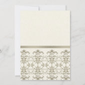 FORMAL SILVER DAMASK GRAND ÖFFNUNGSZEREMONIE EINLADUNG (Rückseite)