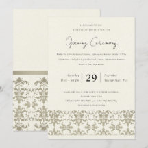 FORMAL SILVER DAMASK GRAND ÖFFNUNGSZEREMONIE